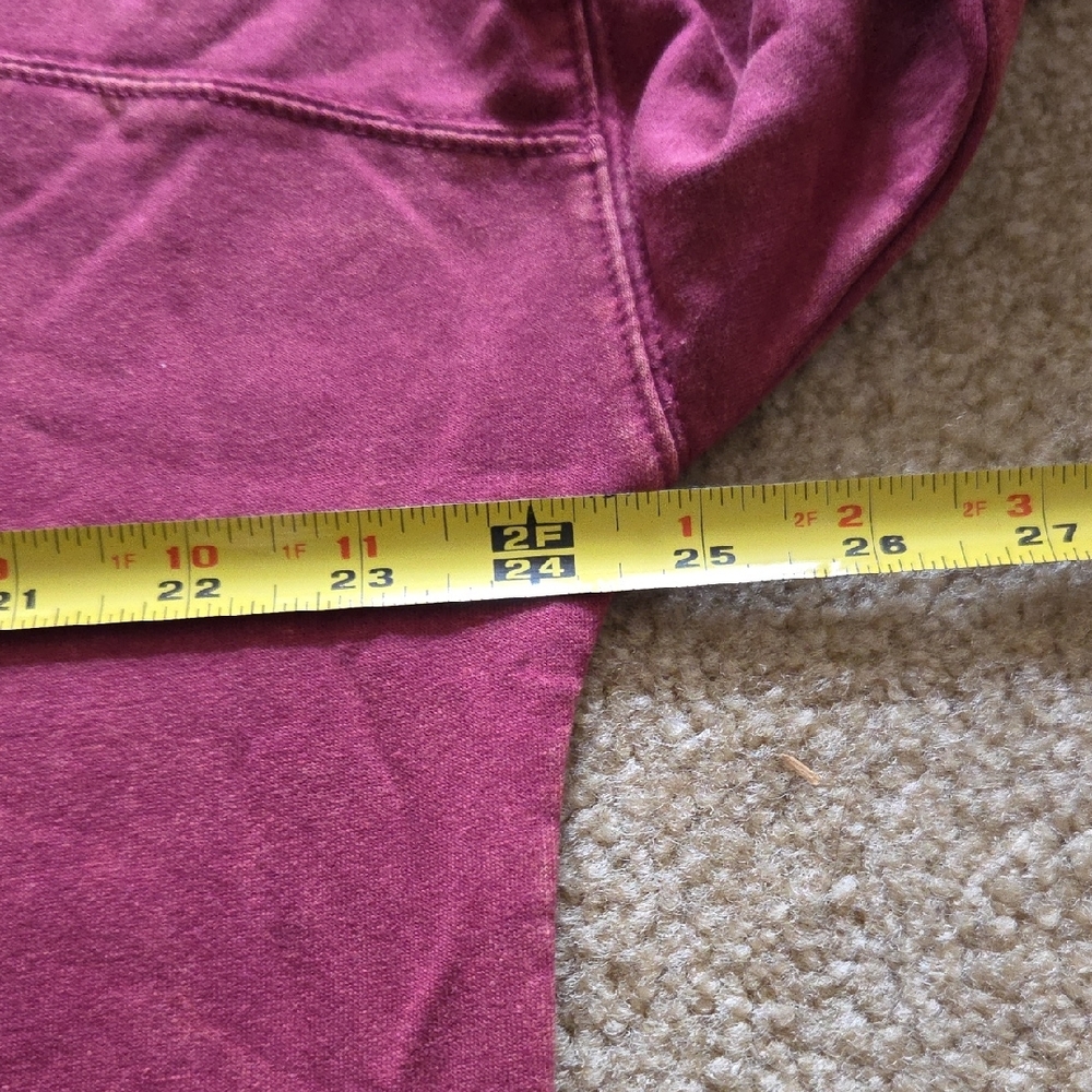 PRETTY REBEL Maroon Graphic Sweatshirt Sz L NWT Soft Cotton Blend Granola Girl - Picture 12 of 13